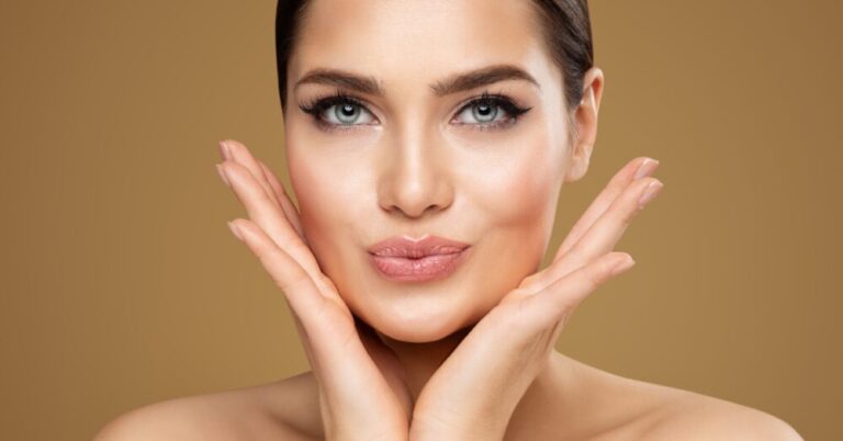 Woman with smooth, voluminous, and naturally enhanced facial features